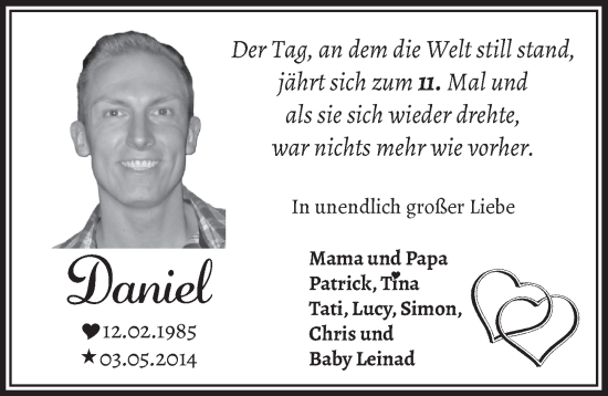 Anzeige von Daniel Bohn von  Blickpunkt Euskirchen 