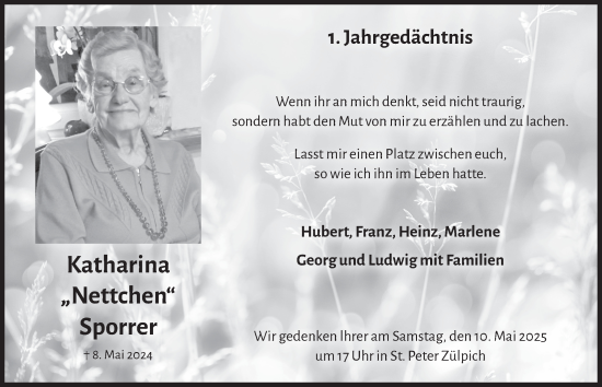 Anzeige von Katharina Sporrer von  Blickpunkt Euskirchen 