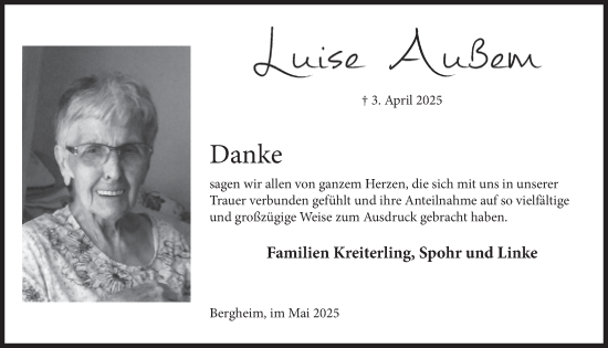 Anzeige von Luise Außen von  Werbepost 