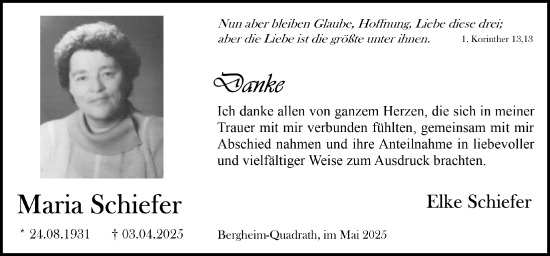 Anzeige von Maria Schieffer von  Werbepost 