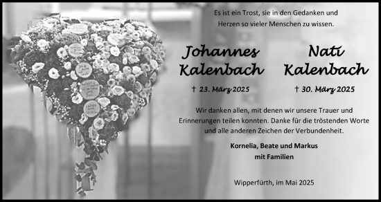 Anzeige von Nati Kalenbach von Kölner Stadt-Anzeiger / Kölnische Rundschau / Express