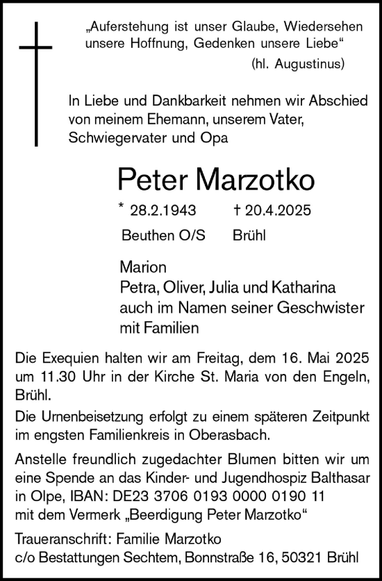 Anzeige von Peter Marzotko von  Schlossbote/Werbekurier 