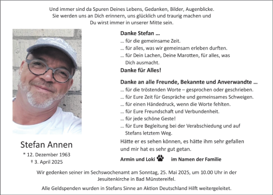 Anzeige von Stefan Annen von  Blickpunkt Euskirchen 