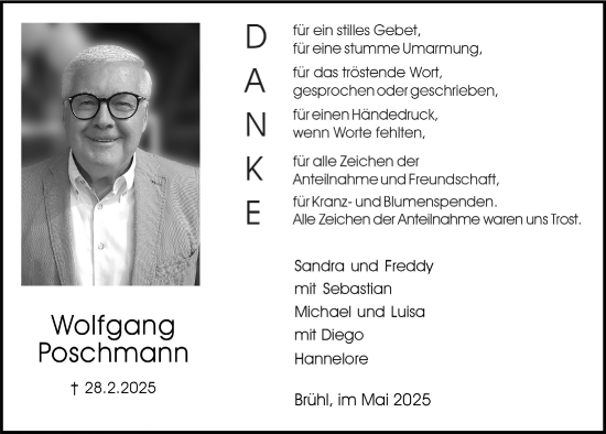 Anzeige von Wolfgang Poschmann von  Schlossbote/Werbekurier 