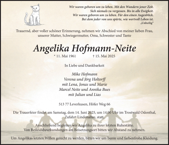 Anzeige von Angelika Hofmann-Neite von  Lokale Informationen 