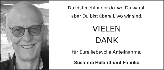 Anzeige von Danksagung  von  Werbepost 