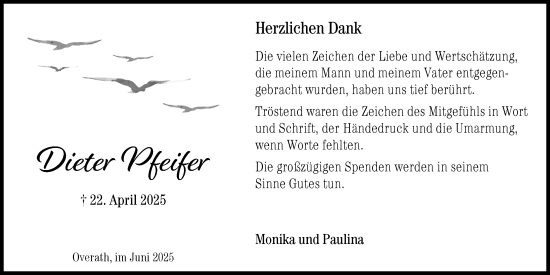 Anzeige von Dieter Pfeifer von Kölner Stadt-Anzeiger / Kölnische Rundschau / Express