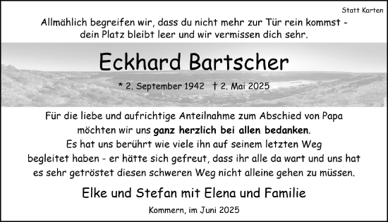 Anzeige von Eckhard Bartscher von  Blickpunkt Euskirchen 