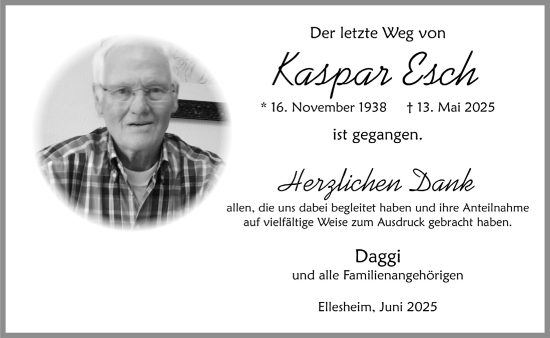 Anzeige von Kaspar Esch von  Blickpunkt Euskirchen 