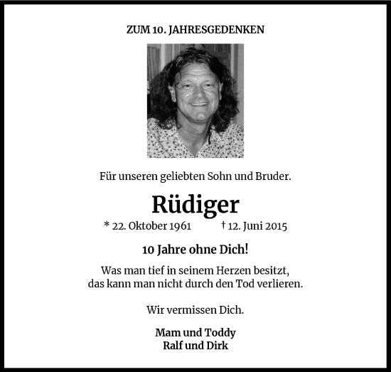 Anzeige von Rüdiger Heinrichs von Kölner Stadt-Anzeiger / Kölnische Rundschau / Express