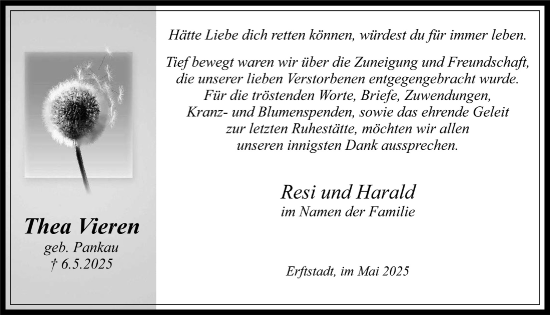 Anzeige von Thea Vieren von  Werbepost 