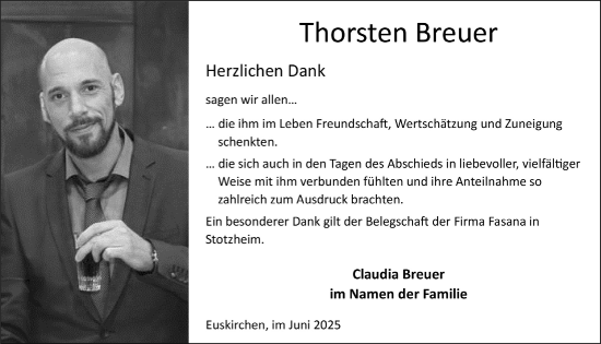 Anzeige von Thorsten Breuer von  Blickpunkt Euskirchen 