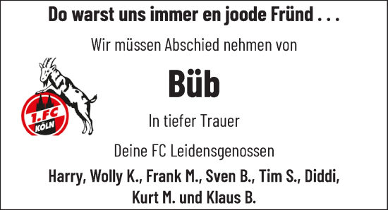 Anzeige von Büb  von  Werbepost 