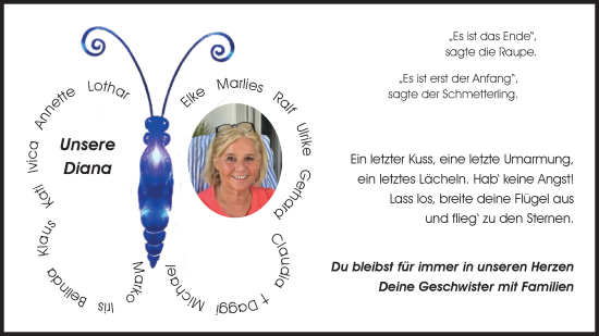 Anzeige von Diana  von Kölner Stadt-Anzeiger / Kölnische Rundschau / Express