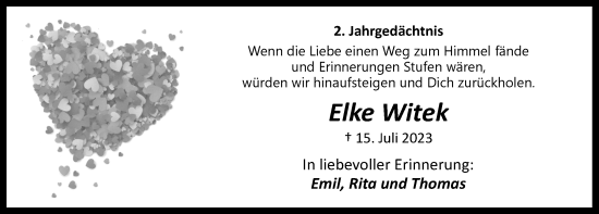 Anzeige von Elke Witek von  EXPRESS - Die Woche 