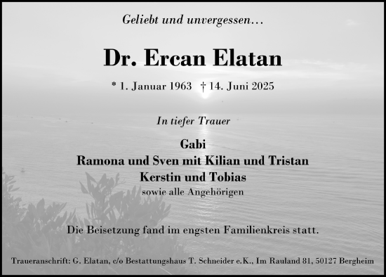 Anzeige von Ercan Elatan von  Werbepost 