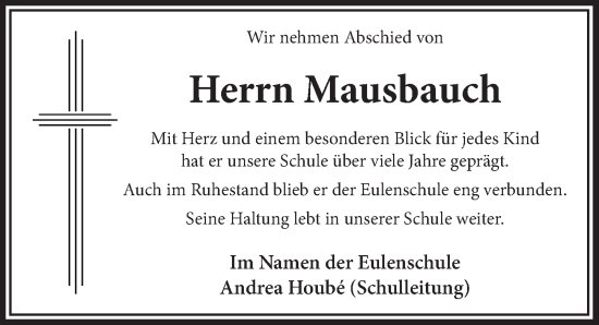 Anzeige von Herrn Mausbauch von  Werbepost 