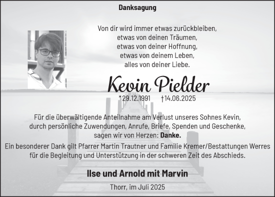 Anzeige von Kevin Pielder von  Werbepost 