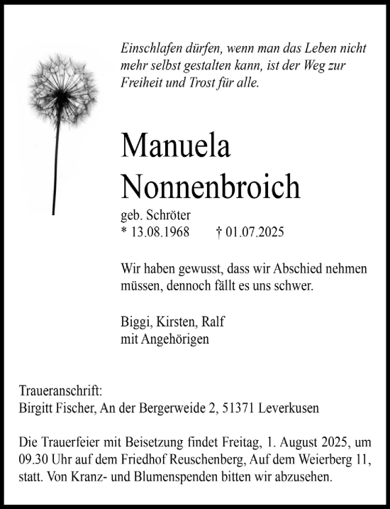Anzeige von Manuela Nonnenbroich von  Lokale Informationen 
