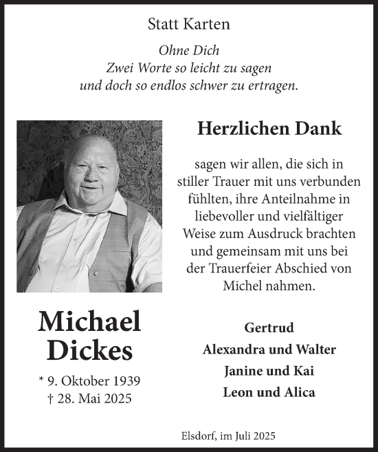 Anzeige von Michel Dickes von  Werbepost 