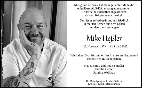 Anzeige von Mike Heßler von Kölner Stadt-Anzeiger / Kölnische Rundschau / Express