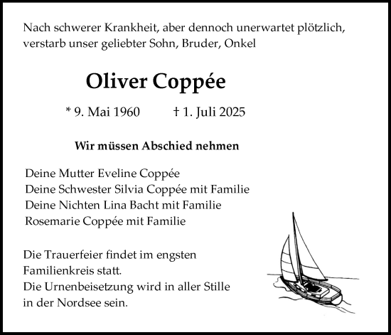 Anzeige von Oliver Coppée von Kölner Stadt-Anzeiger / Kölnische Rundschau / Express