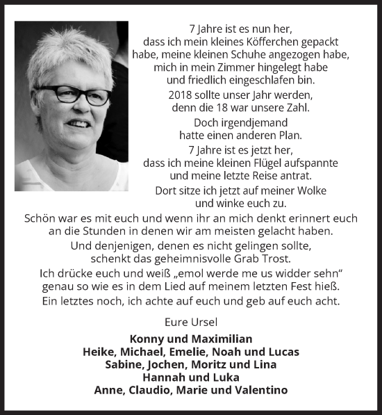Anzeige von Ursel  von  Blickpunkt Euskirchen 