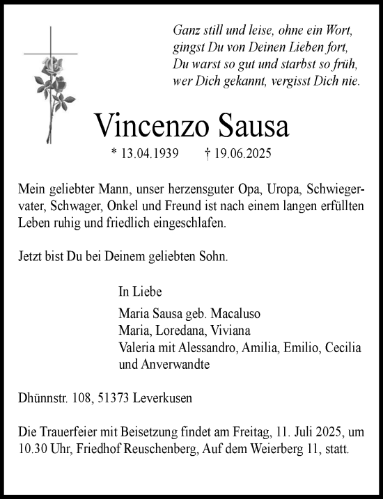Anzeige von Vincenzo Sausa von  Lokale Informationen 