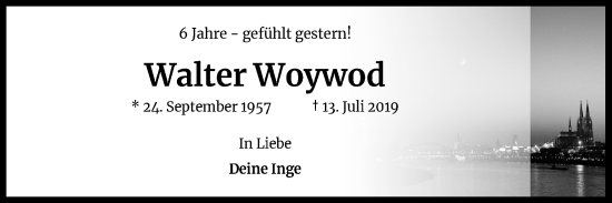 Anzeige von Walter Woywod von Kölner Stadt-Anzeiger / Kölnische Rundschau / Express