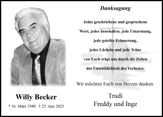 Anzeige von Willy Becker von  Blickpunkt Euskirchen 