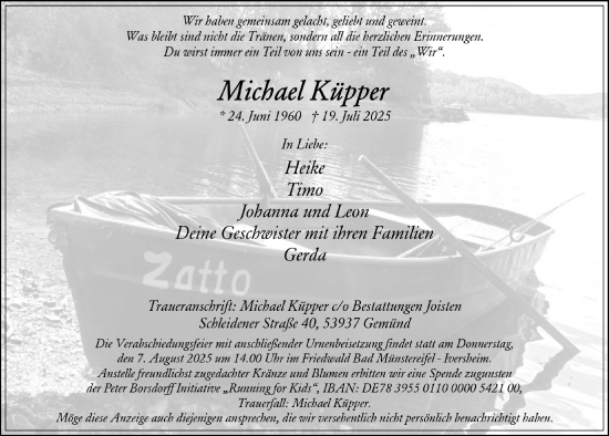 Anzeige von Michael Küpper von  Blickpunkt Euskirchen 