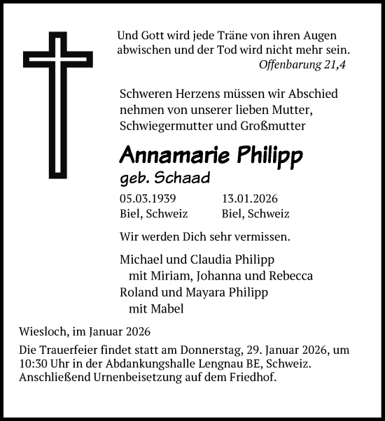 Anzeige von Annamarie Philipp von Kölner Stadt-Anzeiger / Kölnische Rundschau / Express