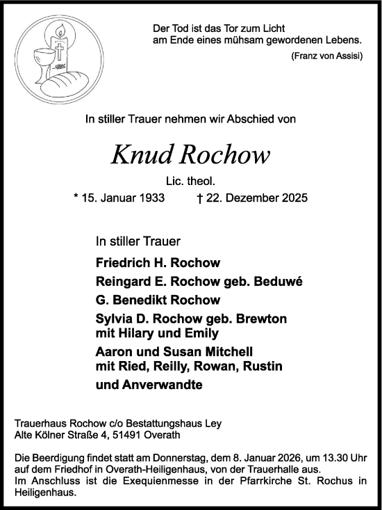 Anzeige von Knud Rochow von Kölner Stadt-Anzeiger / Kölnische Rundschau / Express